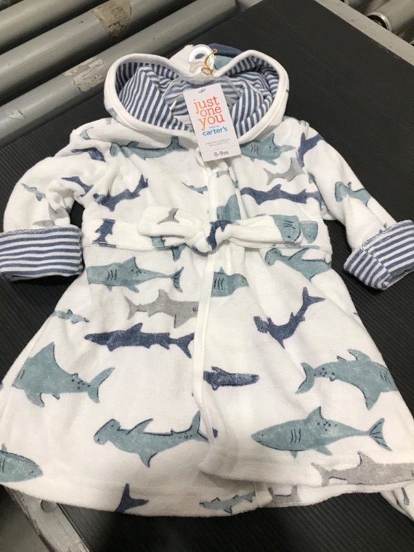 Photo 2 of Baby Boys' Shark Bath Robe - Just One You® Made by Carter's White/Blue
0-9MONTHS