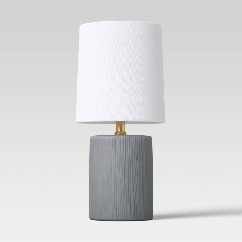 Photo 1 of 2 PACK Textural Ceramic Mini Cylinder Table Lamp - Threshold™
