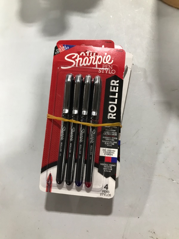 Photo 2 of Sharpie Roller Pens, 3 Colors, 0.5 mm - 4 pens PACK OF 
