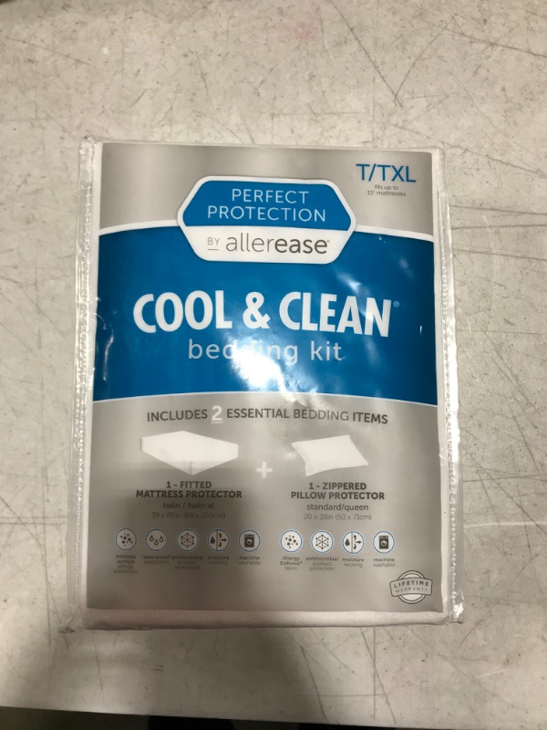 Photo 2 of 2pc Perfect Protection Cool & Clean Bedding Kit - Allerease Twin/Twin XL
