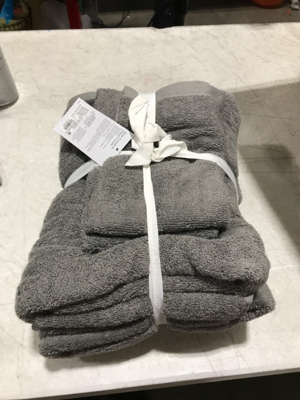 Photo 2 of 4pc Bath Towel/Hand Towel Set Gray - Room Essentials
