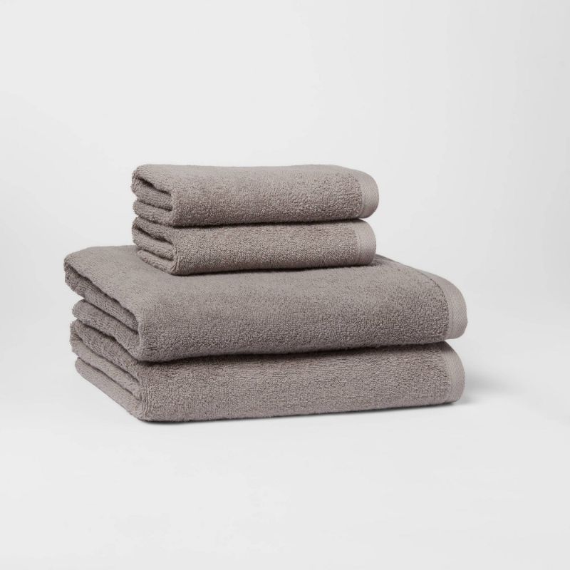 Photo 1 of 4pc Bath Towel/Hand Towel Set Gray - Room Essentials
