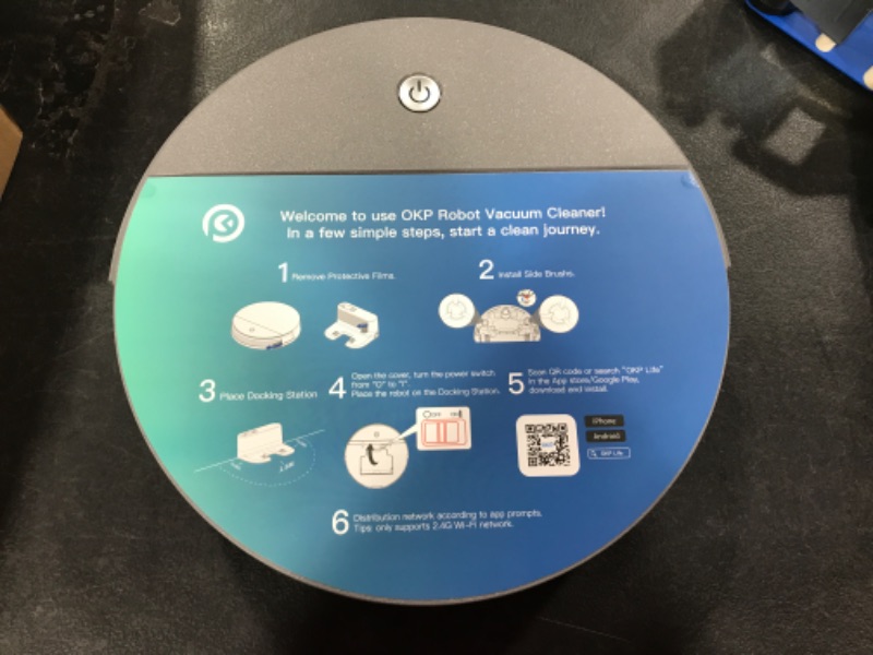 Photo 2 of OKP K4 Robot Vacuum Cleaner, Super-Thin,2200Pa Suction,150Mins Runtime, Self-Charging Robotic Vacuum Cleaner, Work with Voice Controlled for Pet Hair, Carpets
