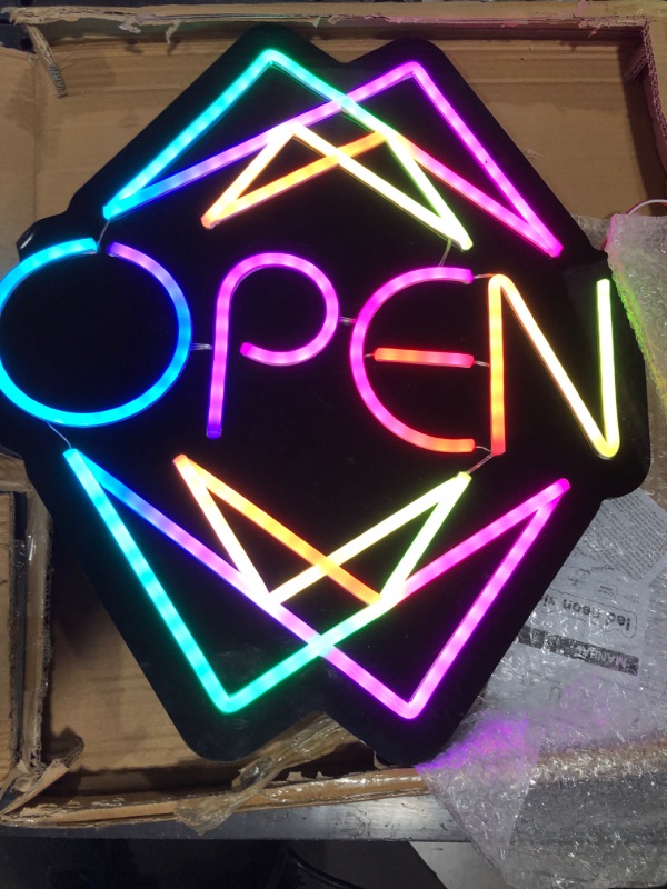 Photo 2 of Open Sign - 49 Color Combinations - Neon LED Open Sign for Business Window -