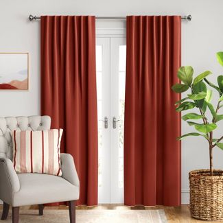 Photo 1 of 1pc Blackout Velvet Window Curtain Panel - Threshold™