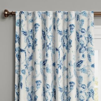 Photo 1 of 1pc Blackout Stamped Floral Window Curtain Panel - Threshold™