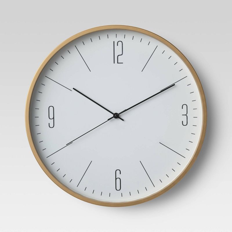 Photo 1 of 20" Brushed Brass Wall Clock