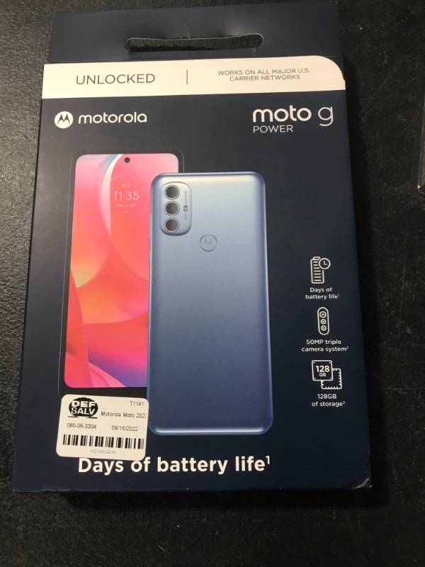 Photo 2 of Motorola Moto 2022 G Power Unlocked (- Blue (Item Factory Sealed Only Open for Picture) 