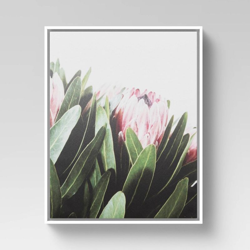 Photo 1 of 16 X 20 Floral Photography Framed in Pale Maple Wall Canvas Pink - Threshold
 