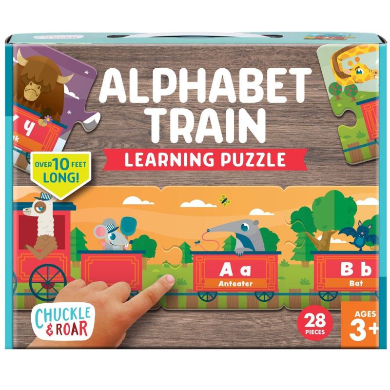 Photo 1 of Chuckle & Roar Alphabet Train Learning Jigsaw Puzzle - 28 Pieces - Kids Educational ABC
