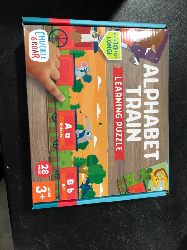 Photo 2 of Chuckle & Roar Alphabet Train Learning Jigsaw Puzzle - 28 Pieces - Kids Educational ABC
