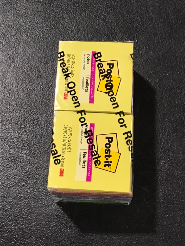 Photo 2 of 2 pack of Sticky Notes 3x3 inch Bright Colors 
 