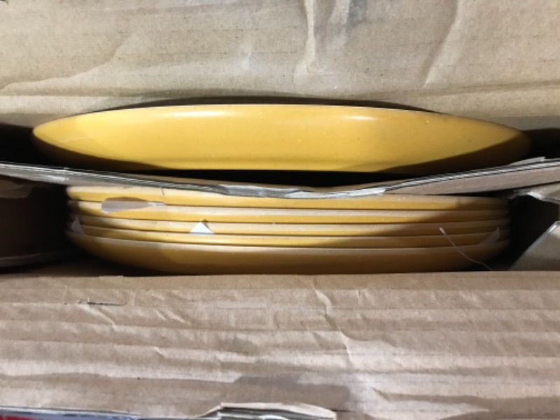 Photo 2 of 10.5" Bamboo and Melamine Dinner Plate Gold - Pack of 6 
