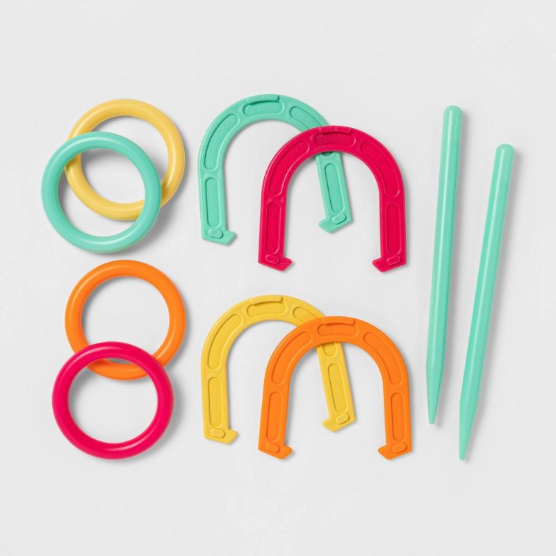 Photo 1 of 10pc Ring Toss & Horseshoe Play Set - Sun Squad
