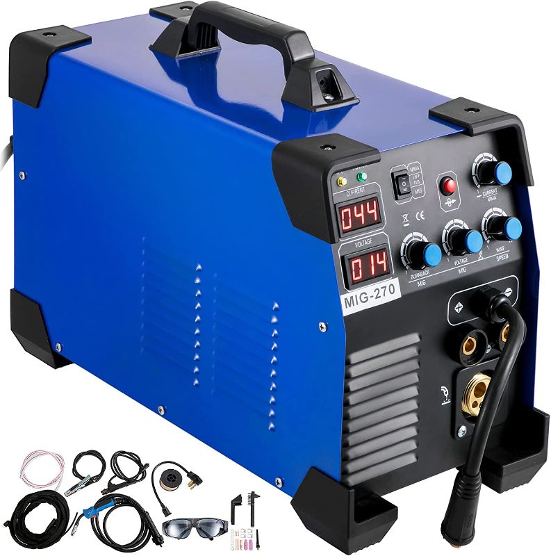 Photo 1 of 
Mophorn MIG Welder 270 Amp MIG TIG Arc Welder 3 in 1 Welder Welding Machine 110V 220V TIG Welder Lift ARC Welder MMA Stick IGBT DC Inverter Welder Digital Display Combo Welding Machine
