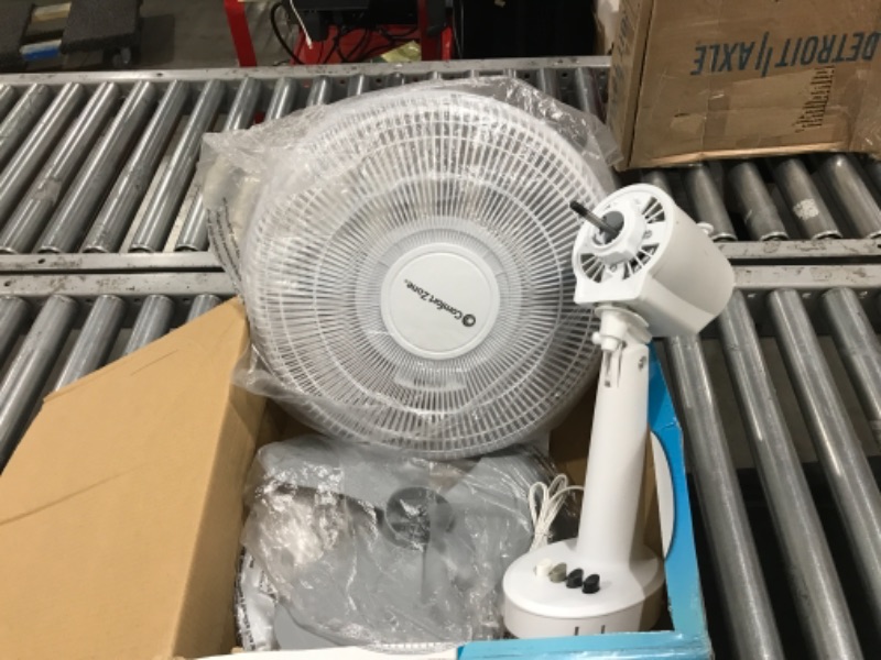 Photo 2 of 16 in. White Oscillating Table Fan with Adjustable Tilt