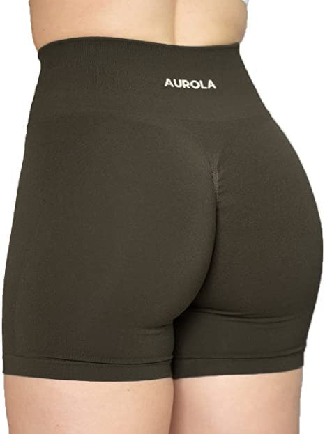 Photo 1 of AUROLA Workout Shorts for Women Seamless Scrunch Short Gym Yoga Intensify Running Sport Active Exercise Fitness Shorts L