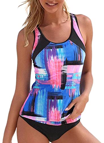 Photo 1 of Aleumdr Womens 2 Piece Blouson Printed Racerback Tankini Top with Bikini Bottom Bathing Suits
12-14 