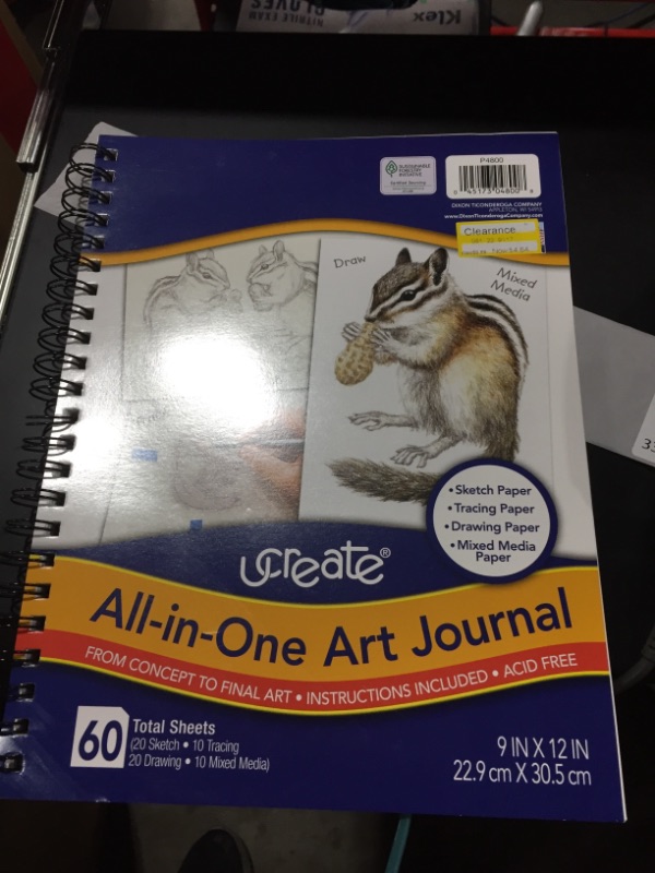 Photo 1 of Ucreate All-in-One Art Journal, 9 x 12 Inches, White, 60 Sheets