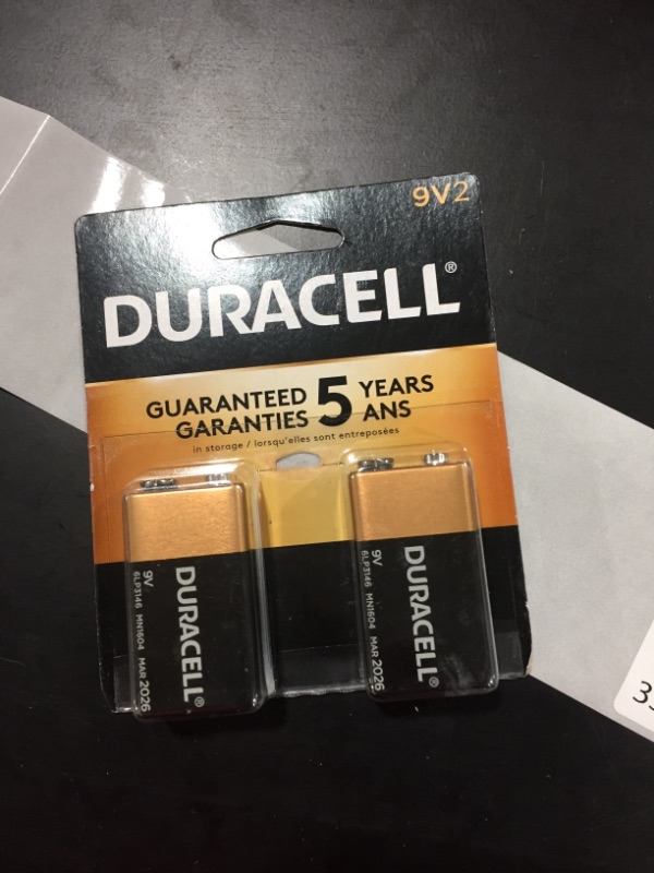 Photo 2 of Duracell Coppertop 9V Batteries - 2pk Alkaline Battery

