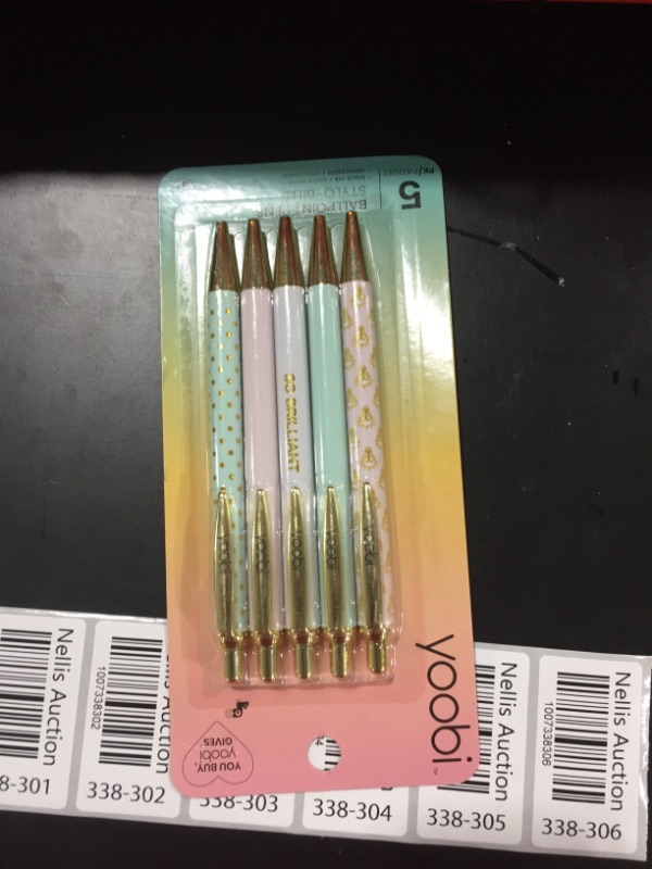 Photo 1 of 5ct Retractable Gel Pens Set Black - Yoobi™
