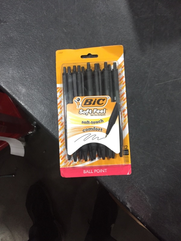 Photo 2 of BIC Retractable Ballpoint Pen, 12ct - Black