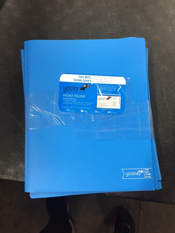 Photo 2 of Yoobi™ Pronged 2 Pocket Plastic Folder 13PK