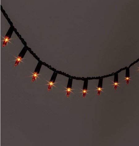 Photo 1 of 100ct Incandescent Halloween Mini String Lights Orange - Hyde & EEK! Boutique™ 2 Pack Color Variety

