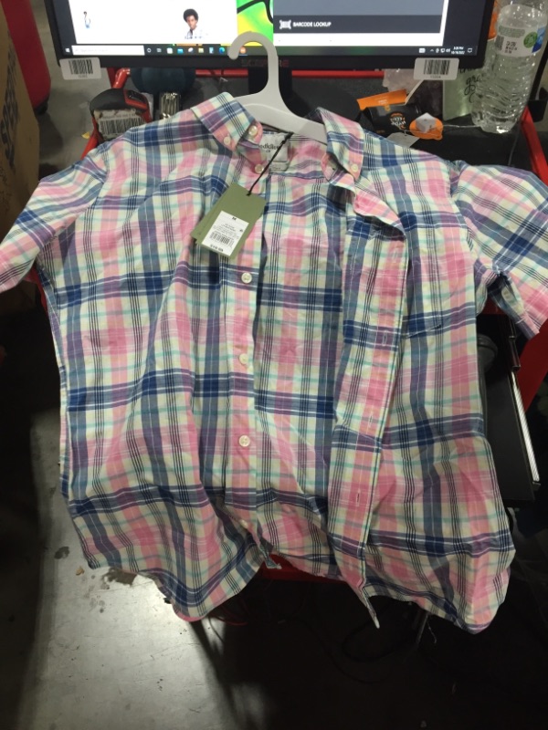 Photo 2 of En's Plaid Sli Fit Short Sleeve Button-Down Shirt - Goodfellow & Co™
