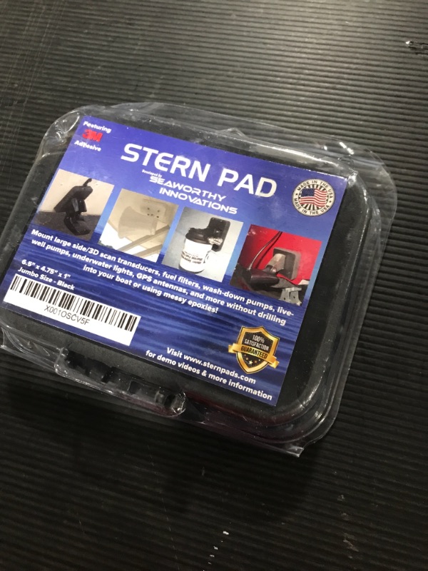 Photo 1 of Stern Pad Jumbo Black - Screwless Transducer/Acc. Mounting Kit (for Large 3D Scan Transducers)