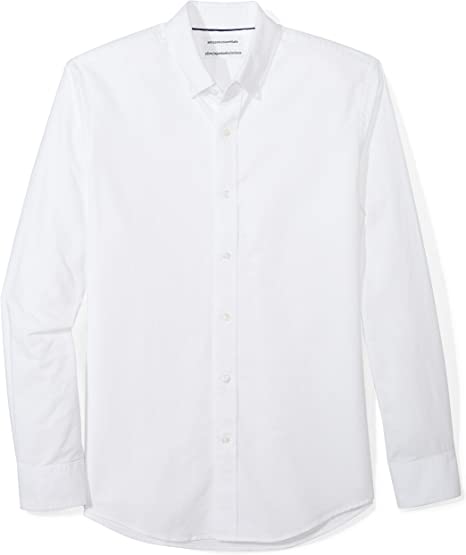 Photo 1 of Amazon Essentials Men's Slim-Fit Long-Sleeve Pattern Pocket Oxford Shirt
SIZE M