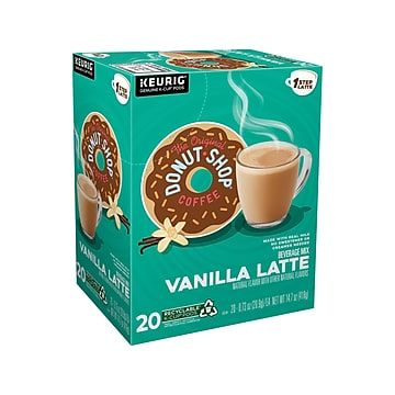 Photo 1 of 20 Count the Original Donut Shop Vanilla Latte K-Cup ® Pods Coffee - Kosher Single Serve Pods. BB 04.22.2022. FOUR IN PACK
