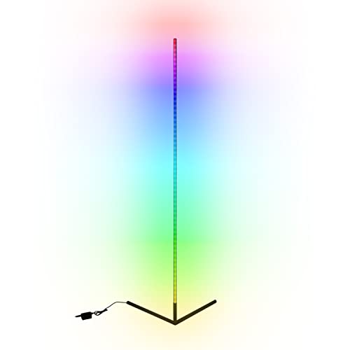 Photo 1 of LEDVANCE 4.6ft Smart LED Corner Floor Lamp, Voice Control for Alexa / Google, Dynamic RGBTW Full Color Technology, 2700 - 6500K, No Hub Required (7582

