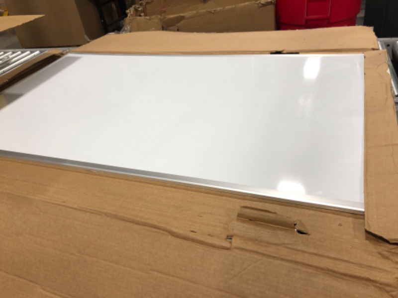 Photo 2 of Quartet Nano-Clean Painted Steel Dry-Erase Whiteboard, Aluminum Frame, 5' x 3' (SM535B)