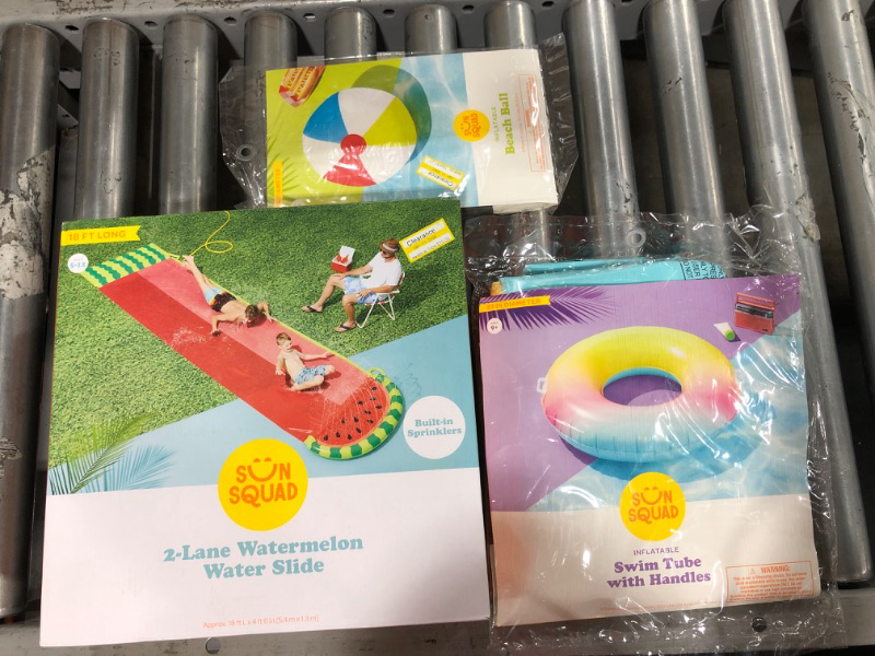 Photo 1 of 2 Lane watermelon slide, ball and swim tube with handles 