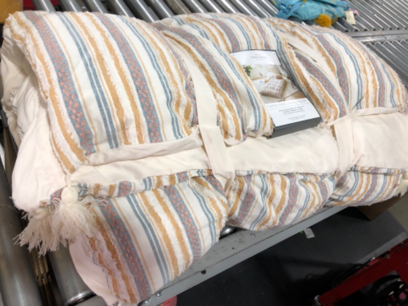 Photo 2 of  clipped stripe lounge pillow 35 in x 76 in