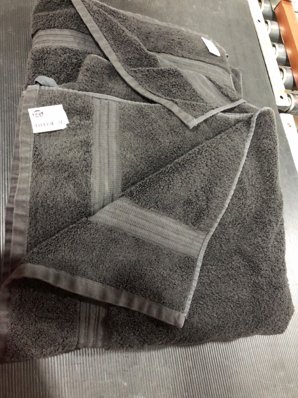 Photo 2 of 2 pcs Black Bath Towels 