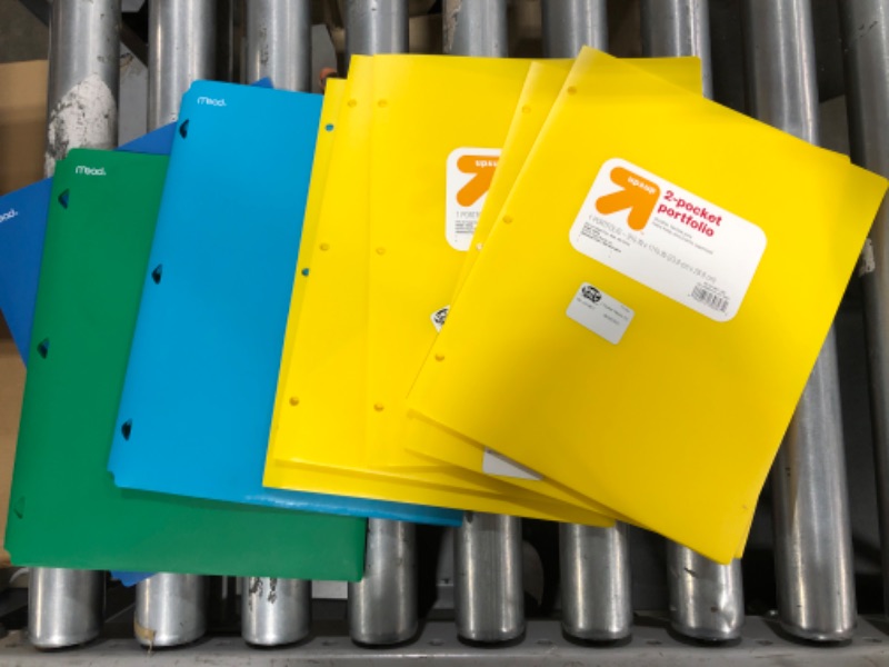 Photo 1 of 8 pc folders different colors 