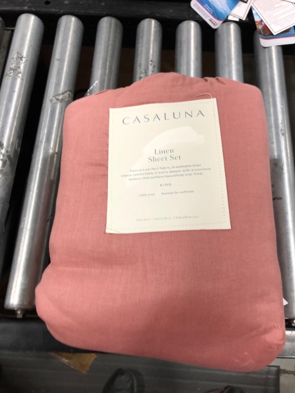 Photo 2 of 100% Washed Linen Solid Sheet Set - Casaluna™
