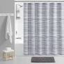 Photo 1 of 15pc Shower Curtain Bundle Set Marl Striped Gray - Jade + Oake

