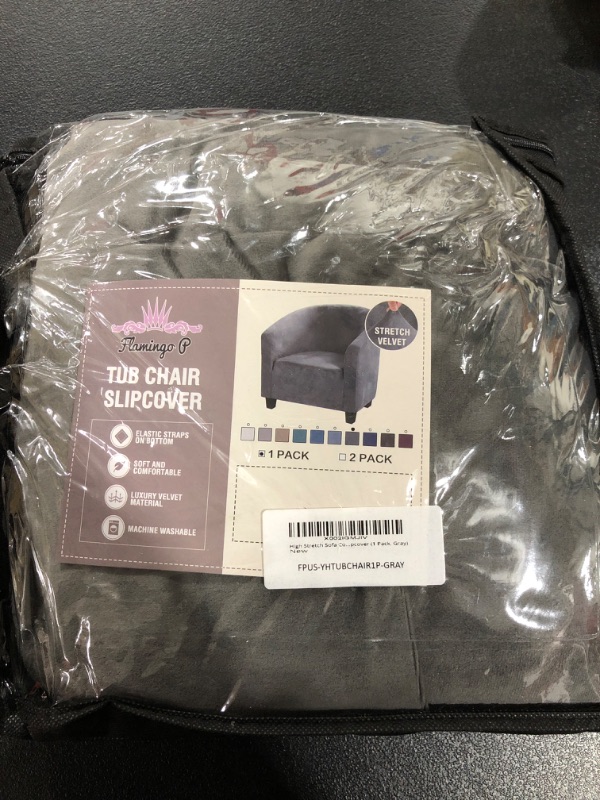 Photo 1 of High Stretch Sofa Cover. Gray