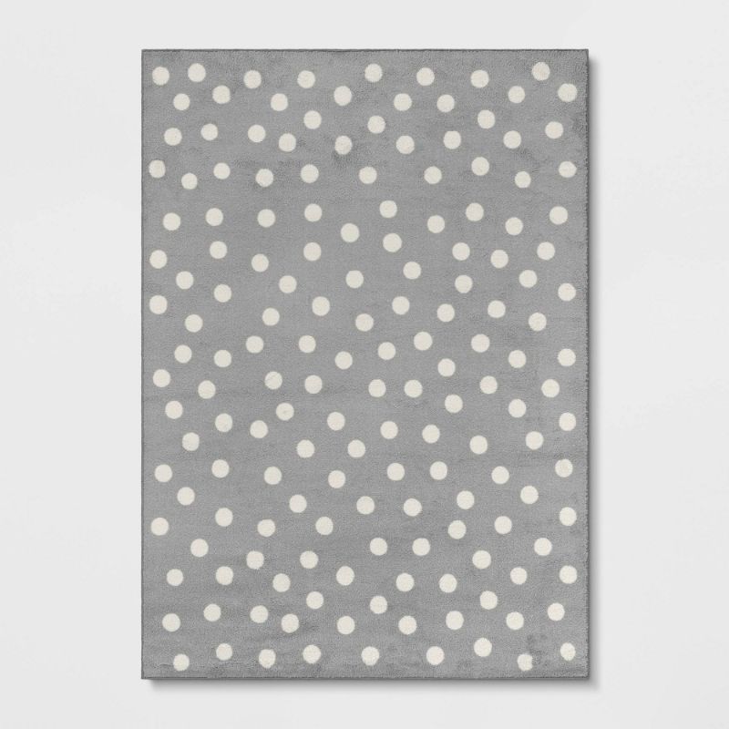 Photo 1 of 5'x7' Polka Dot Rug Gray - Pillowfort
