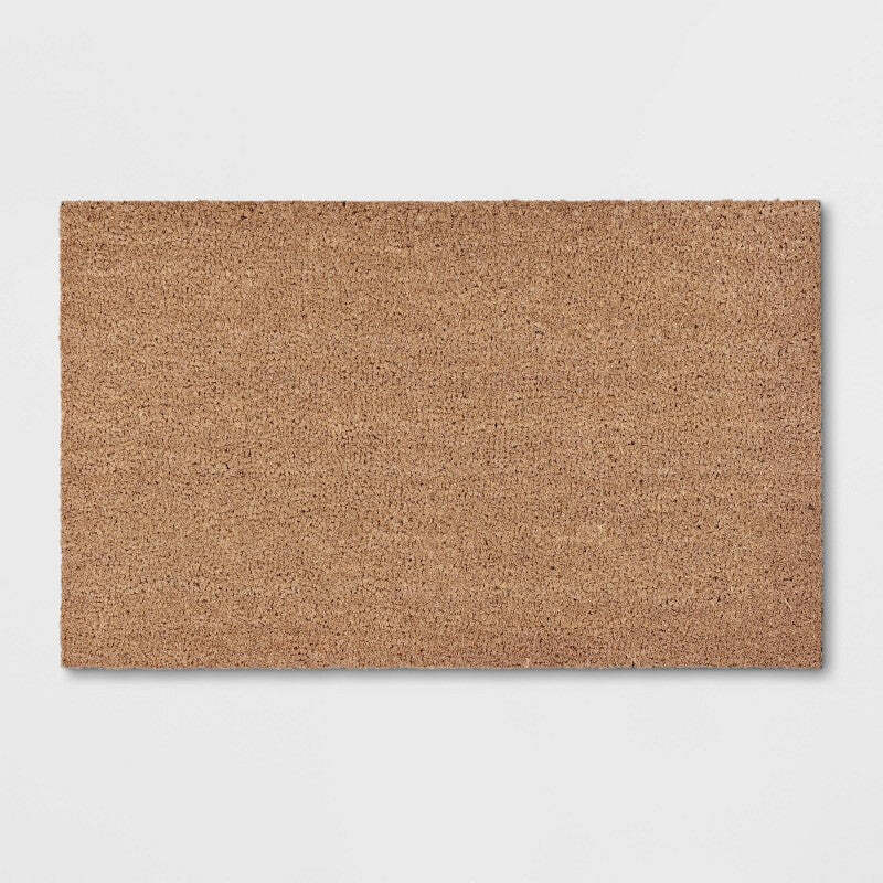 Photo 1 of 1'6"x2'6" Solid Doormat Beige - Room Essentials
