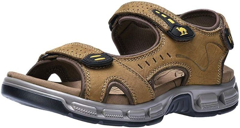 Photo 1 of CAMEL CROWN Men Leather Sandals Open Toe for Outdoor Hiking Walking Beach 8