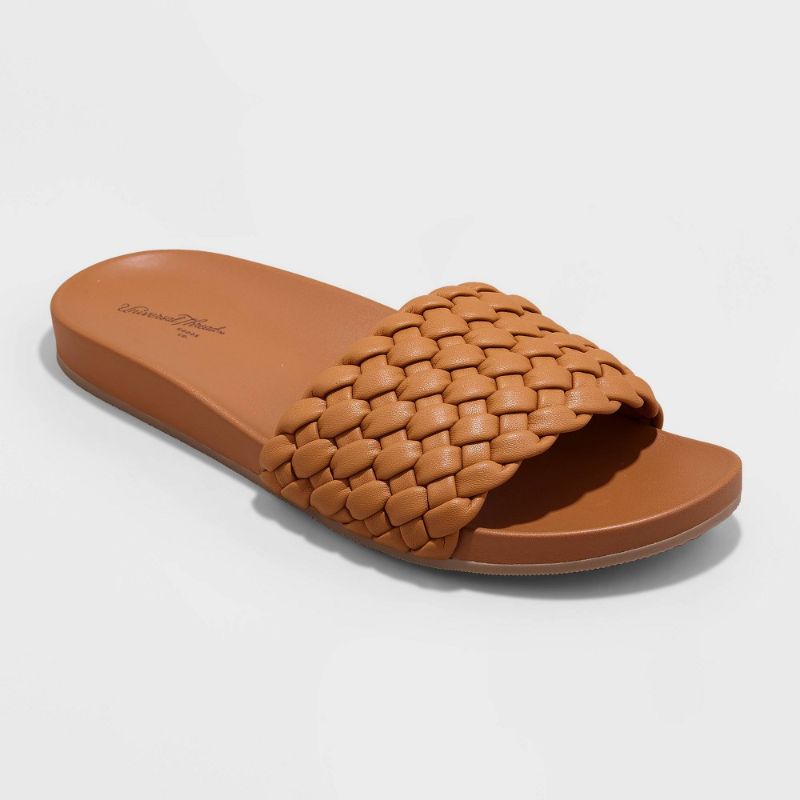 Photo 1 of Women's Polly Woven Slide Sandals - Universal Thread Cognac 6, Red
