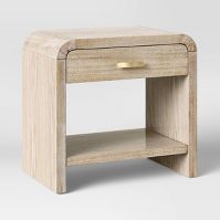 Photo 1 of Zebrina Wood Nightstand with Drawer Natural - Opalhouse™

