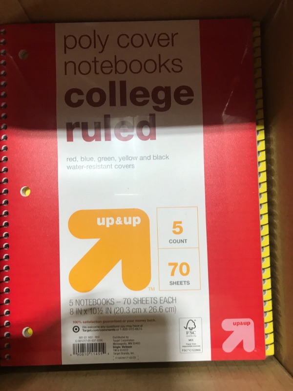 Photo 2 of poly cover notebooks college ruled 20 pack