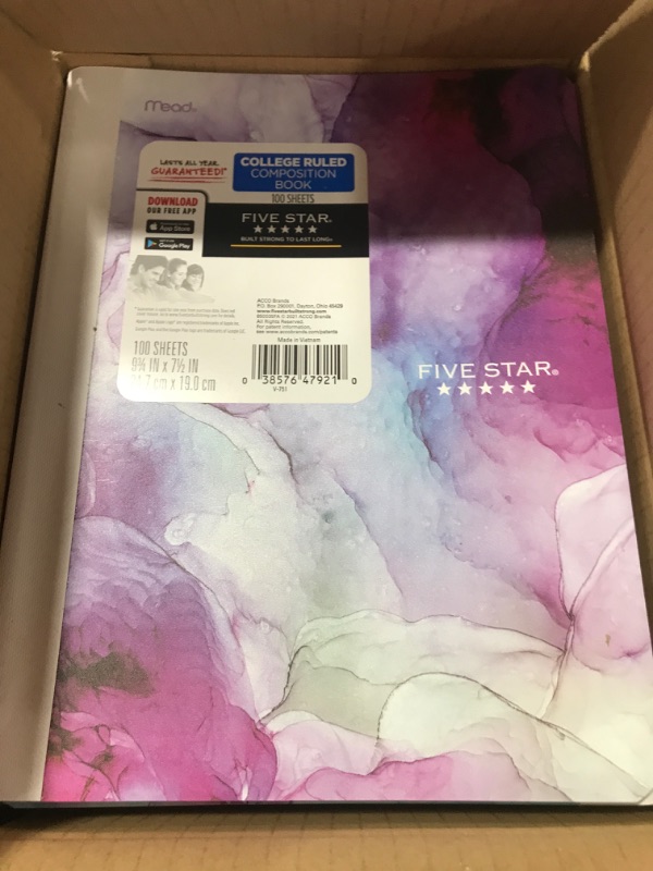 Photo 2 of Five Star Composition Notebook College Ruled Violet Bloom
PACK OF 8 