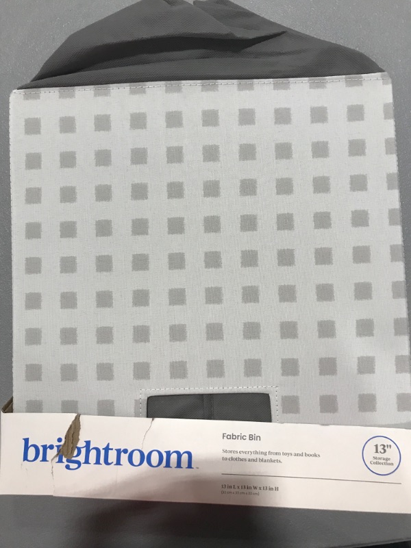 Photo 2 of 13" X 13" Fabric Bin Grid Squares - Brightroom™
