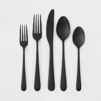 Photo 1 of 20 PC HARRINGTON FLATWARE SET BLACK 